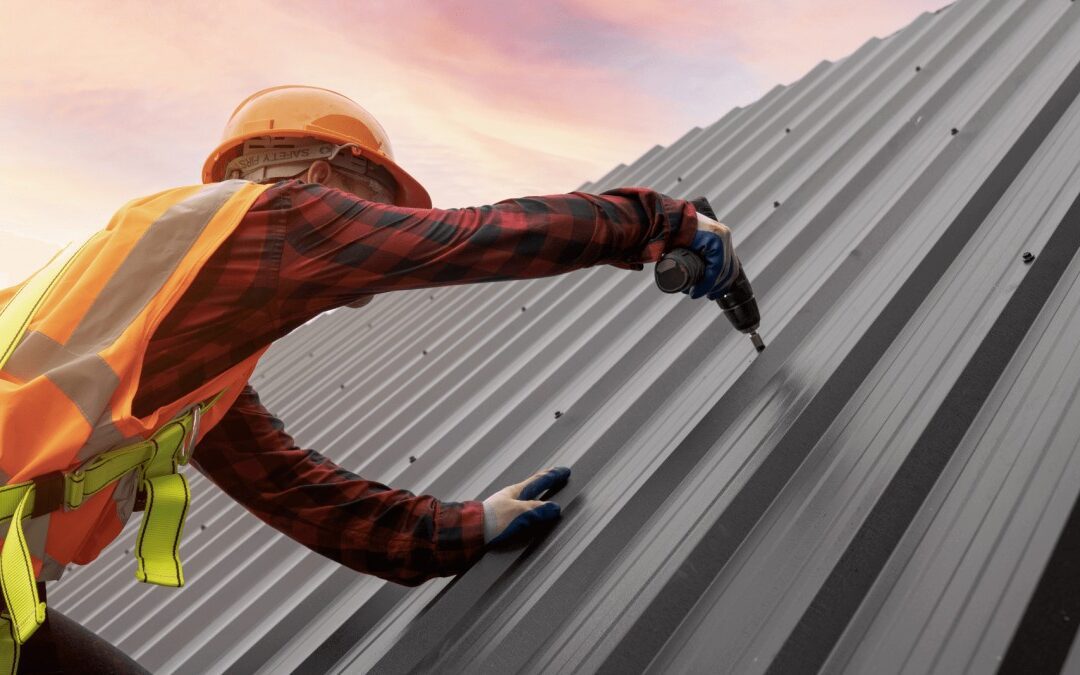 Man Securing Radiant Barrier Roof Installation